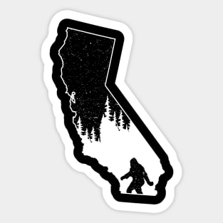 California Bigfoot State Gift Sticker